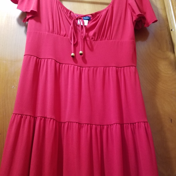Boston Proper Dresses & Skirts - Boston Proper Dress Boho Red Tiered Peasant L